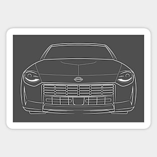 Nissan 400Z - front stencil, white Magnet